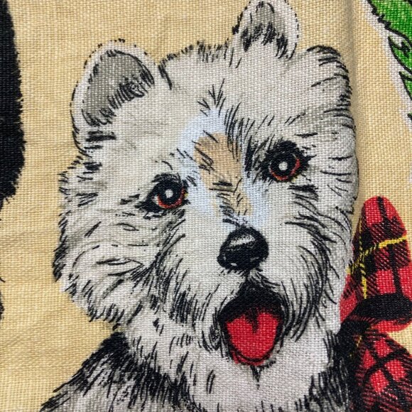 Vintage Scotland Linen Tea Towel Lot Of 4 Scotty Dog Bagpipes Lamont Scottish - Picture 5 of 16